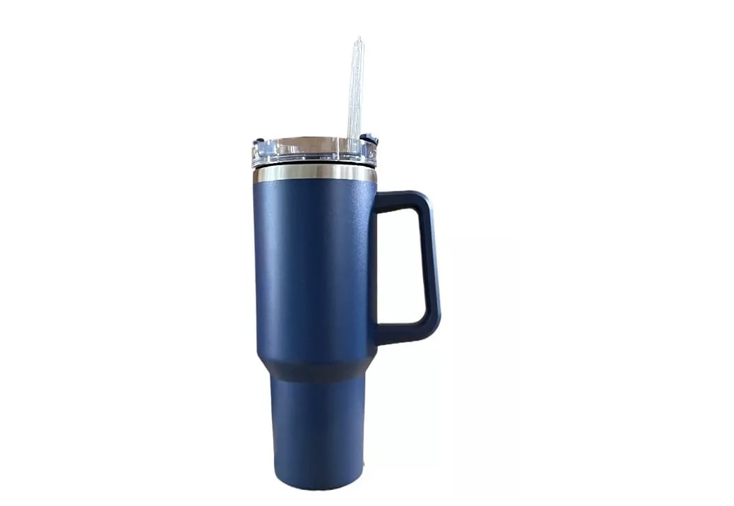 Vaso al Vacío de Acero 40 Onzas con Asa y Pajilla Eo Safe Imports Esi-9152 Azul $609