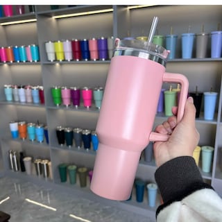 Foto 2 | Vaso al Vacío de Acero 40 Onzas con Asa y Pajilla Eo Safe Imports Esi-9151 Rosa