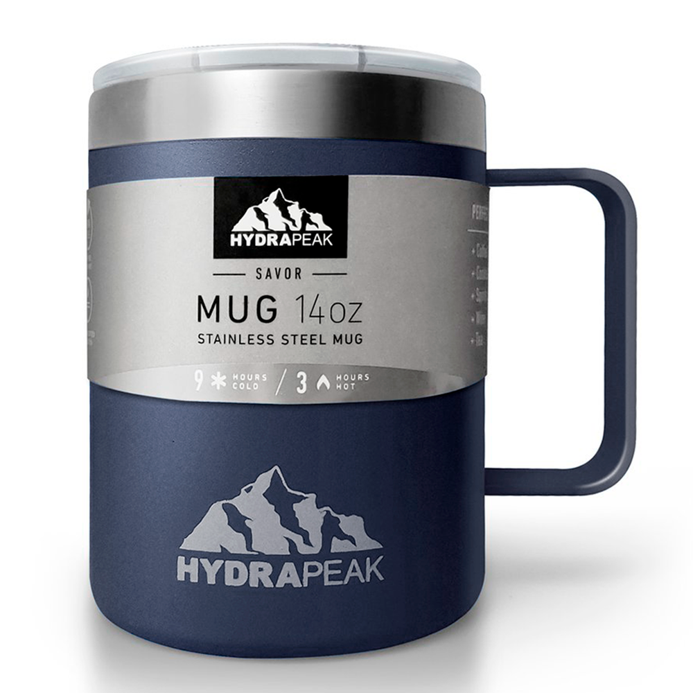 Foto 2 pulgar | Hydrapeak Taza Mug De 14 Oz Con Tapa Azul Marino