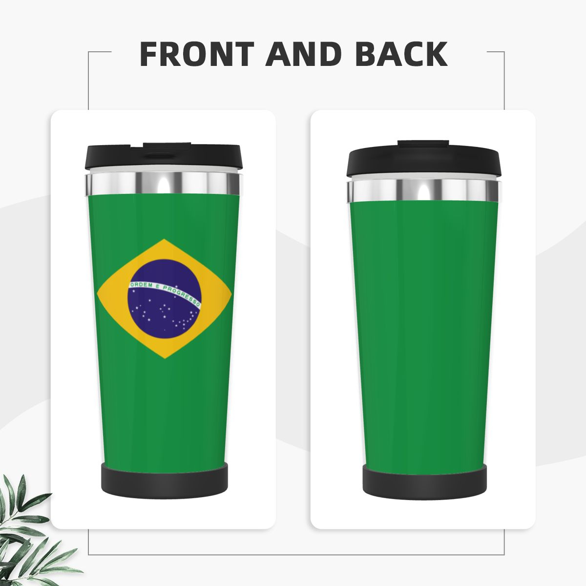 Foto 6 pulgar | Venta Internacional - Taza Térmica Bandera de Brasil 600 ML