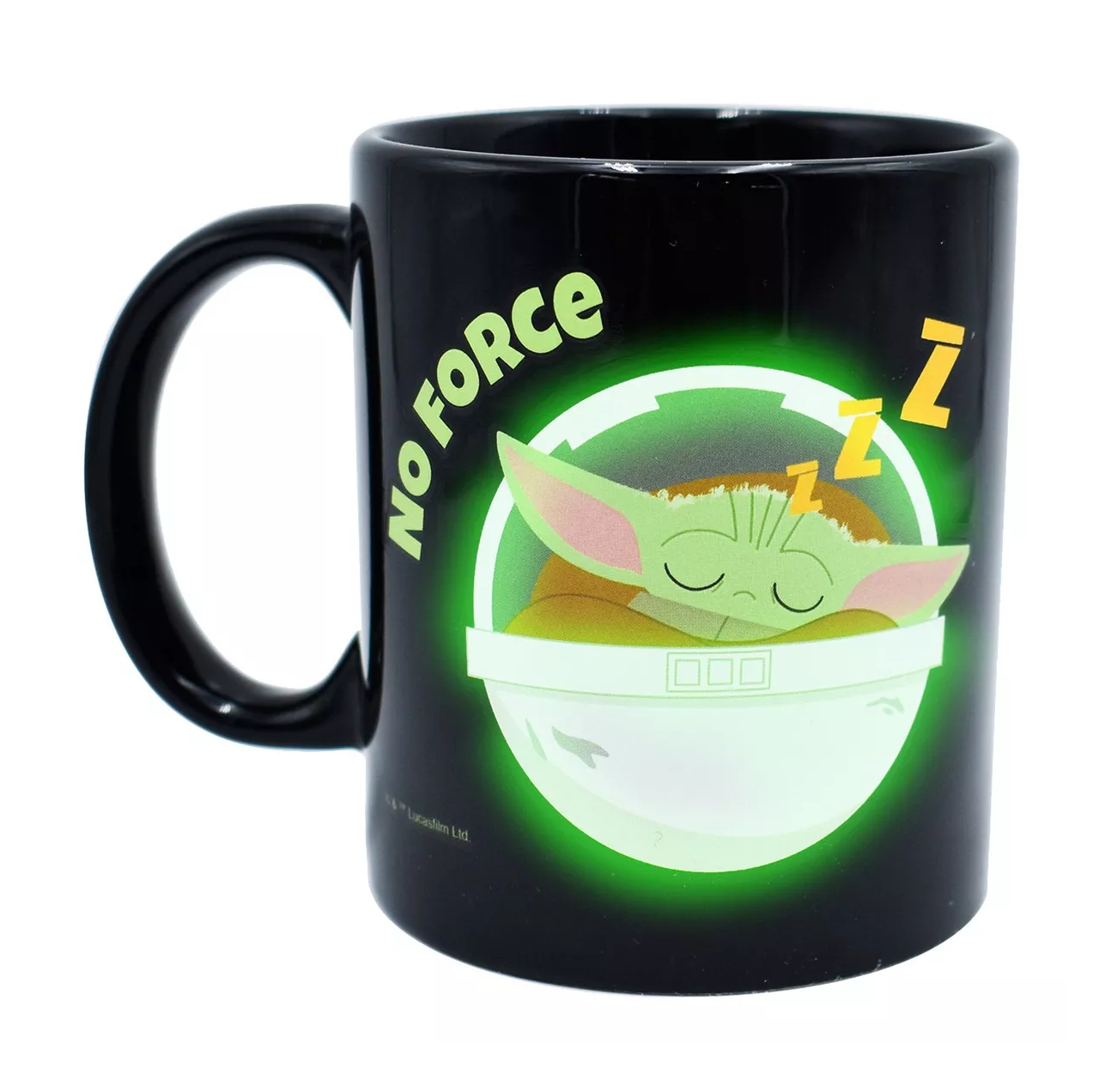 Foto 4 pulgar | Taza Mágica Brilla Obscuridad Baby Yoda Mandalorian Disney, Color Negro