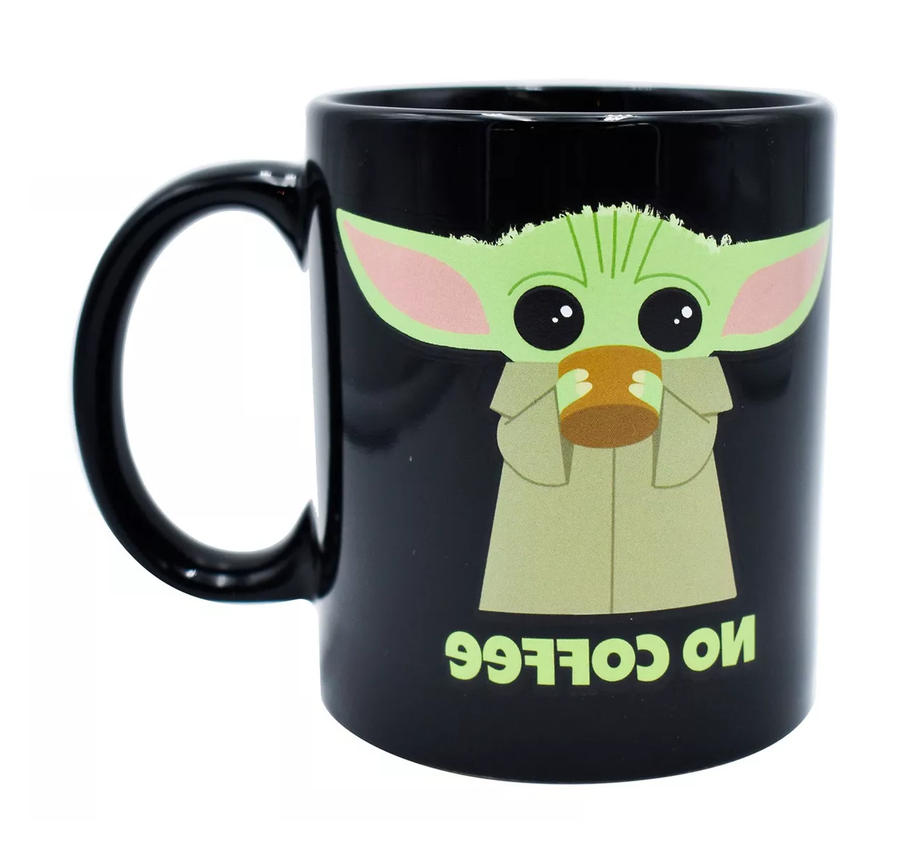 Foto 5 pulgar | Taza Mágica Brilla Obscuridad Baby Yoda Mandalorian Disney, Color Negro