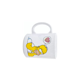 Foto 5 | Taza Grande Cafe Disney Homero Simpson Cerámica 480 Ml, Color Blanco