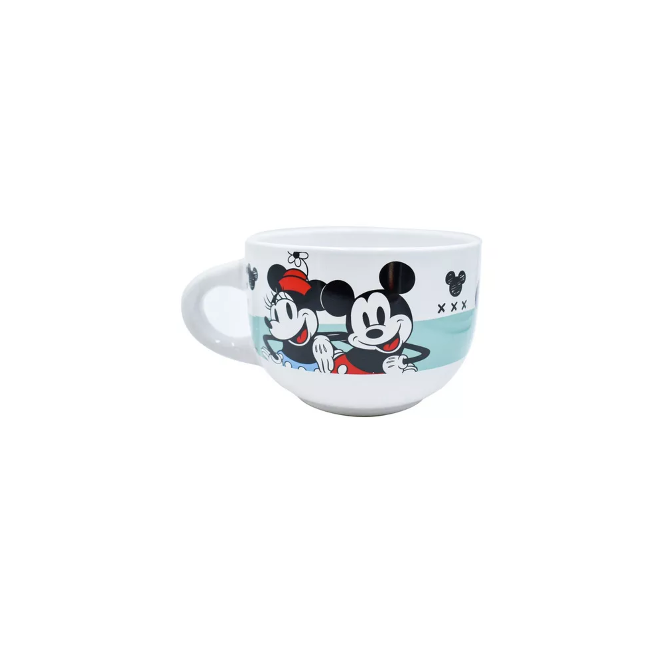 Foto 4 pulgar | Taza Café Té Disney Mickey Minnie Ceramica 820 Ml, Color Blanco