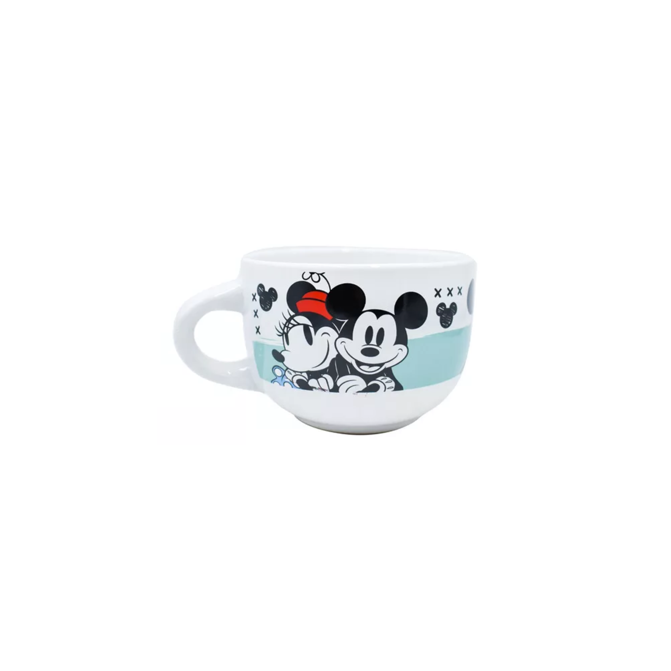 Foto 6 pulgar | Taza Café Té Disney Mickey Minnie Ceramica 820 Ml, Color Blanco