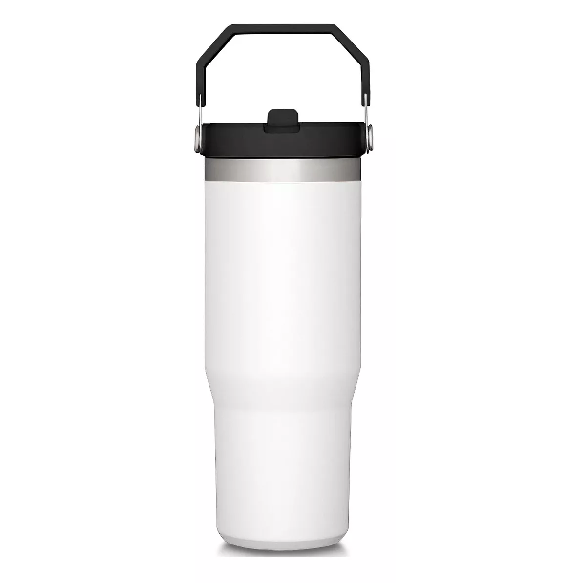 Vaso Térmico de 30oz Acero Inoxidable con Popote Eo Safe Imports Esi-10450 Blanco