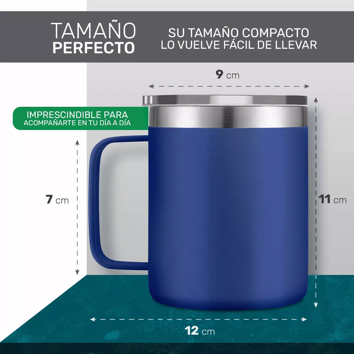 Foto 3 pulgar | Taza Térmica Eo Safe Imports Esi11435 Azul