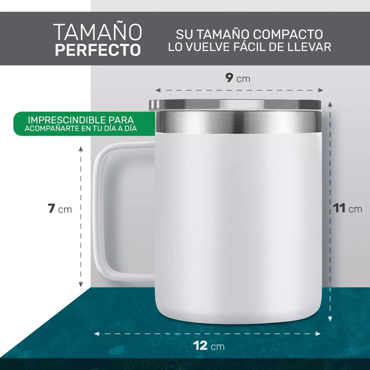 Foto 3 pulgar | Taza Térmica Eo Safe Imports Esi11436 Blanco