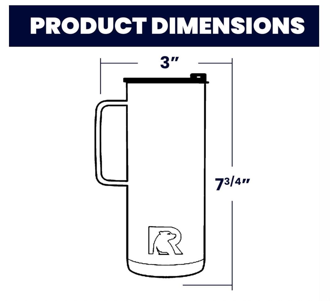 Foto 3 pulgar | Taza de Viaje RTIC Azul Marino de 16 Onzas