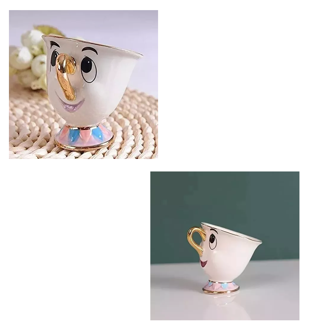 Foto 4 pulgar | Taza de Cerámica Personaje Chip Mug de La Bella y la Bestia