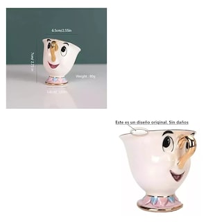 Foto 2 | Taza Ceramica Personaje Chip Mug De La Bella Y La Bestia