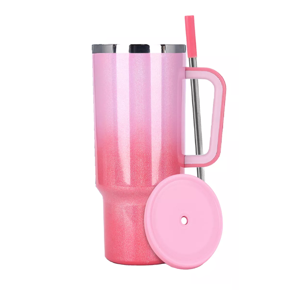 Foto 2 pulgar | Taza Térmica De 40oz Acero Inoxidable Con Popote Eo Safe Imports Esi-15959 Rosa