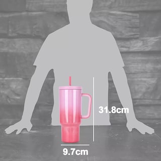 Foto 3 | Taza Térmica De 40oz Acero Inoxidable Con Popote Eo Safe Imports Esi-15959 Rosa