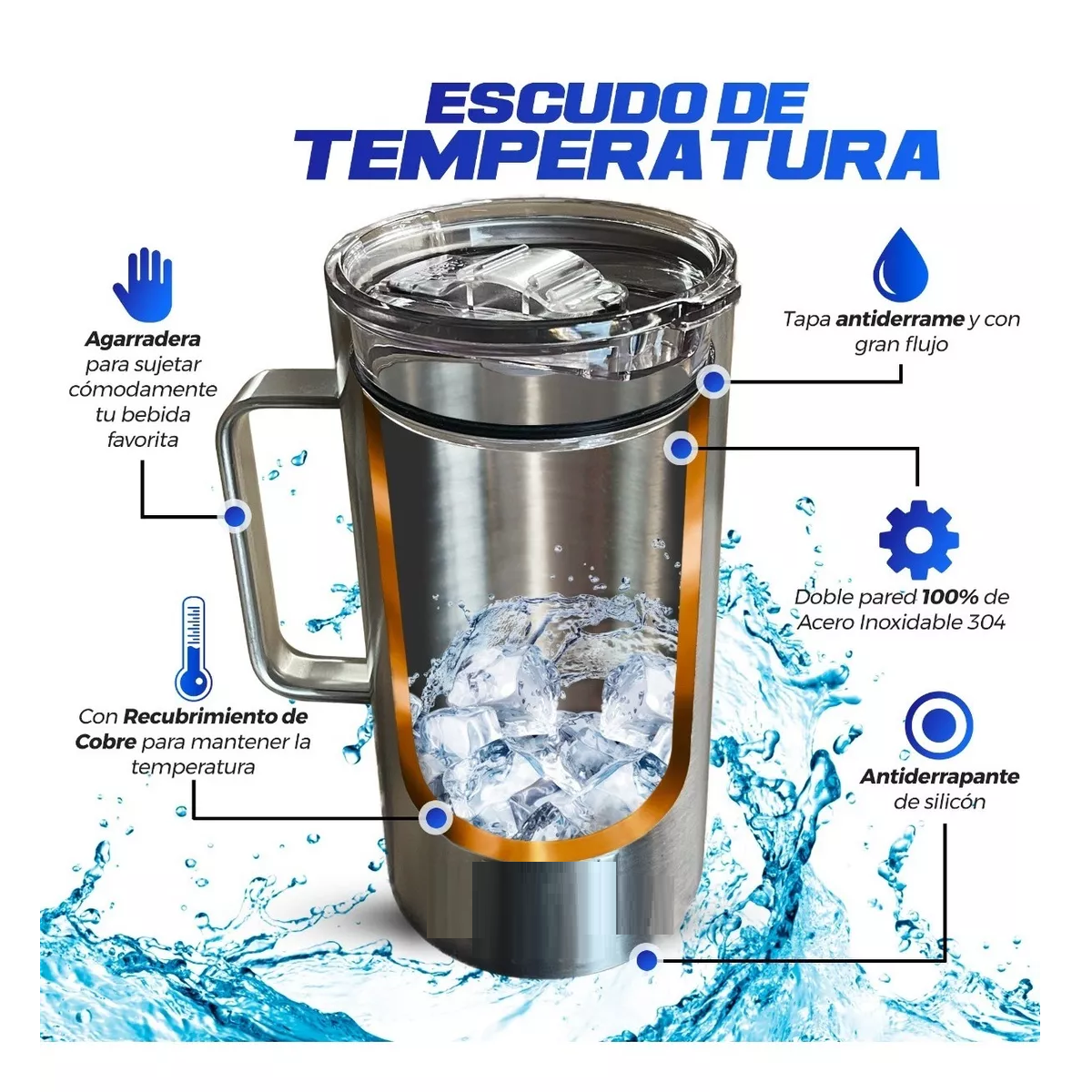 Foto 2 | Porta Caguama Eo Safe Imports Esi-18122 Plata