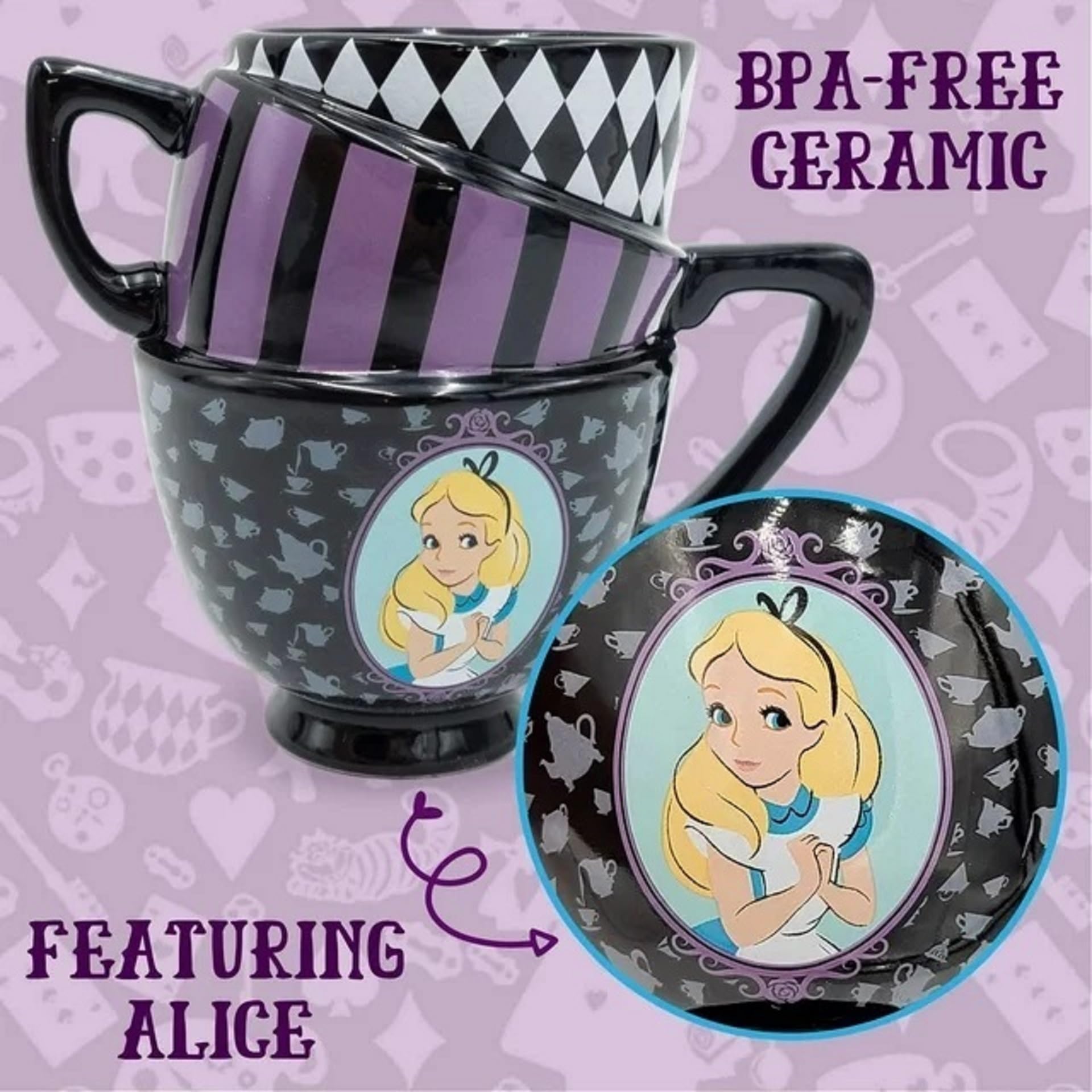 Foto 3 pulgar | Taza De Café Silver Buffalo Disney Alicia En El País De Las Maravillas 600 Ml - Venta Internacional.