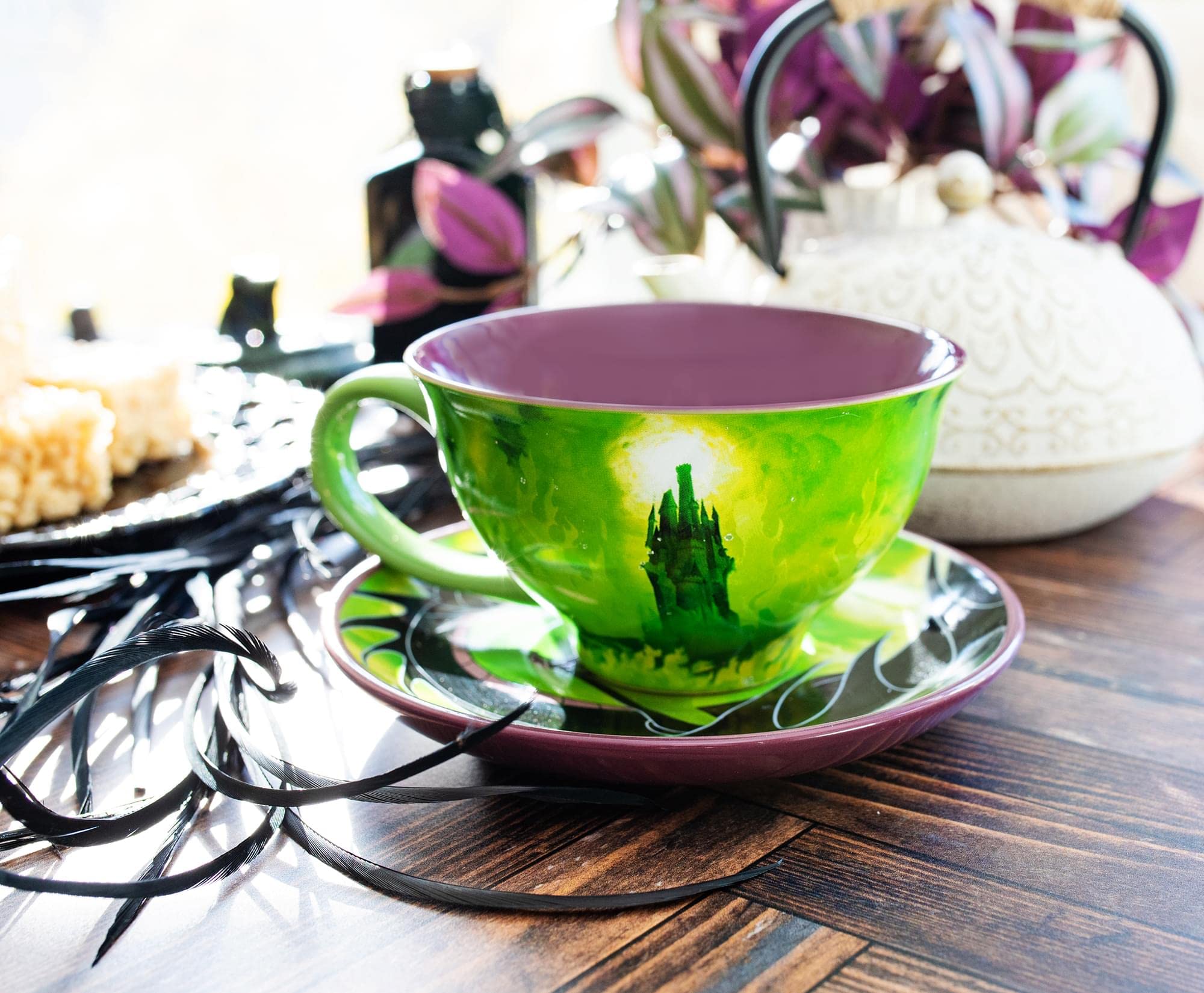 Foto 6 pulgar | Taza De Té Y Platillo Silver Buffalo Disney Villanos Maléfica - Venta Internacional.
