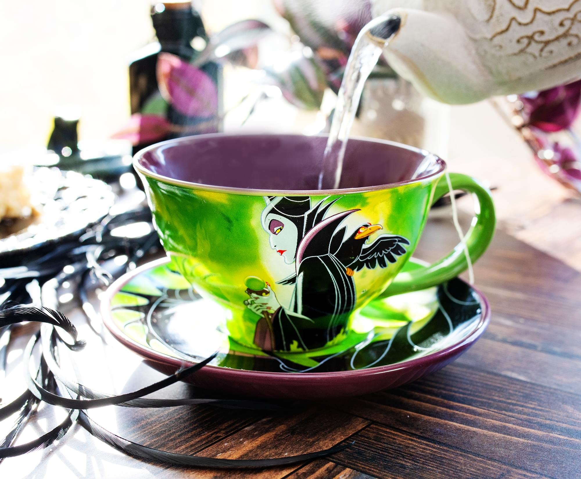 Foto 8 pulgar | Taza De Té Y Platillo Silver Buffalo Disney Villanos Maléfica - Venta Internacional.