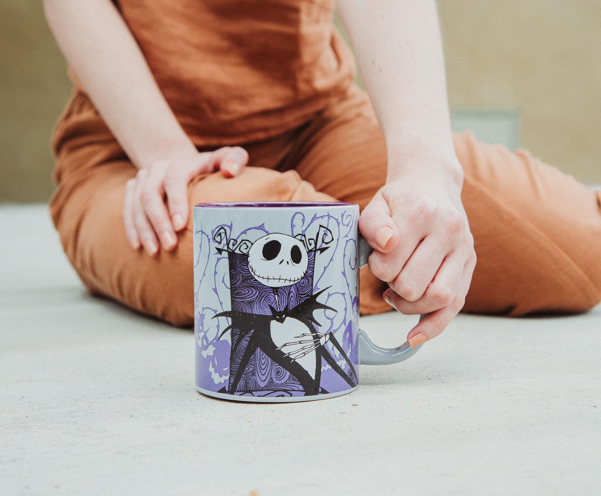 Foto 7 pulgar | Taza De Cerámica Plateada Buffalo Disney Nightmare Before Christmas - Venta Internacional.