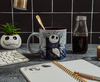 Foto 7 | Taza De Cerámica Plateada Buffalo Disney Nightmare Before Christmas - Venta Internacional.