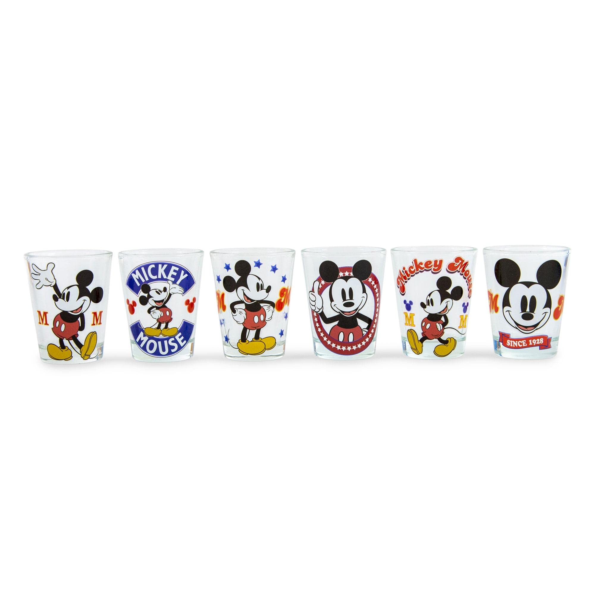 Foto 2 pulgar | Vasos De Cristal Para Chupito Disney Vintage Mickey Mouse, 60 Ml, Juego De 6 - Venta Internacional.