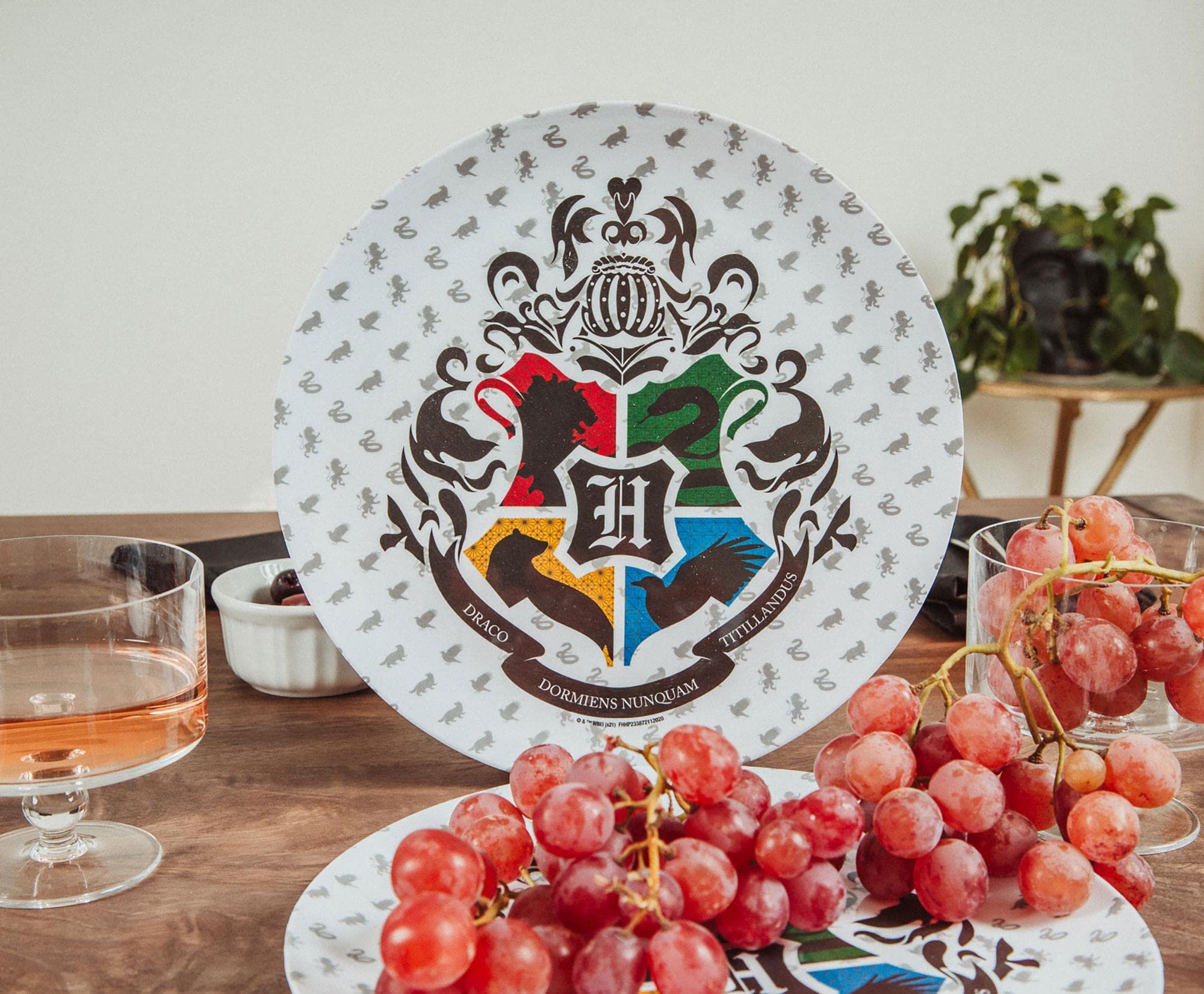 Foto 7 pulgar | Juego De Platos Llanos Con El Escudo De Hogwarts De Harry Potter, 25 Cm, 4 Unidades - Venta Internacional.