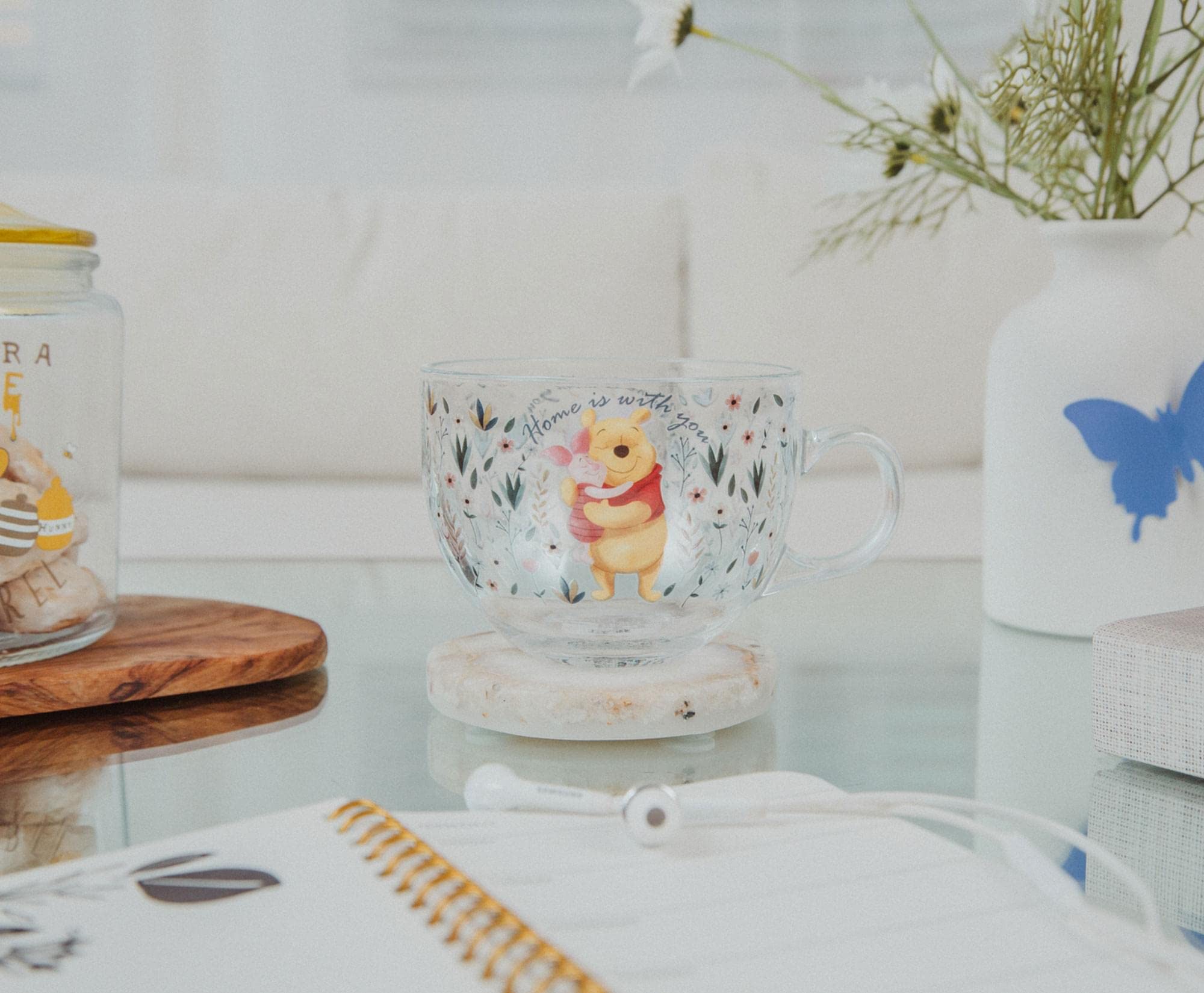 Foto 4 pulgar | Taza De Cristal Silver Buffalo Disney Winnie The Pooh 480ml - Venta Internacional.