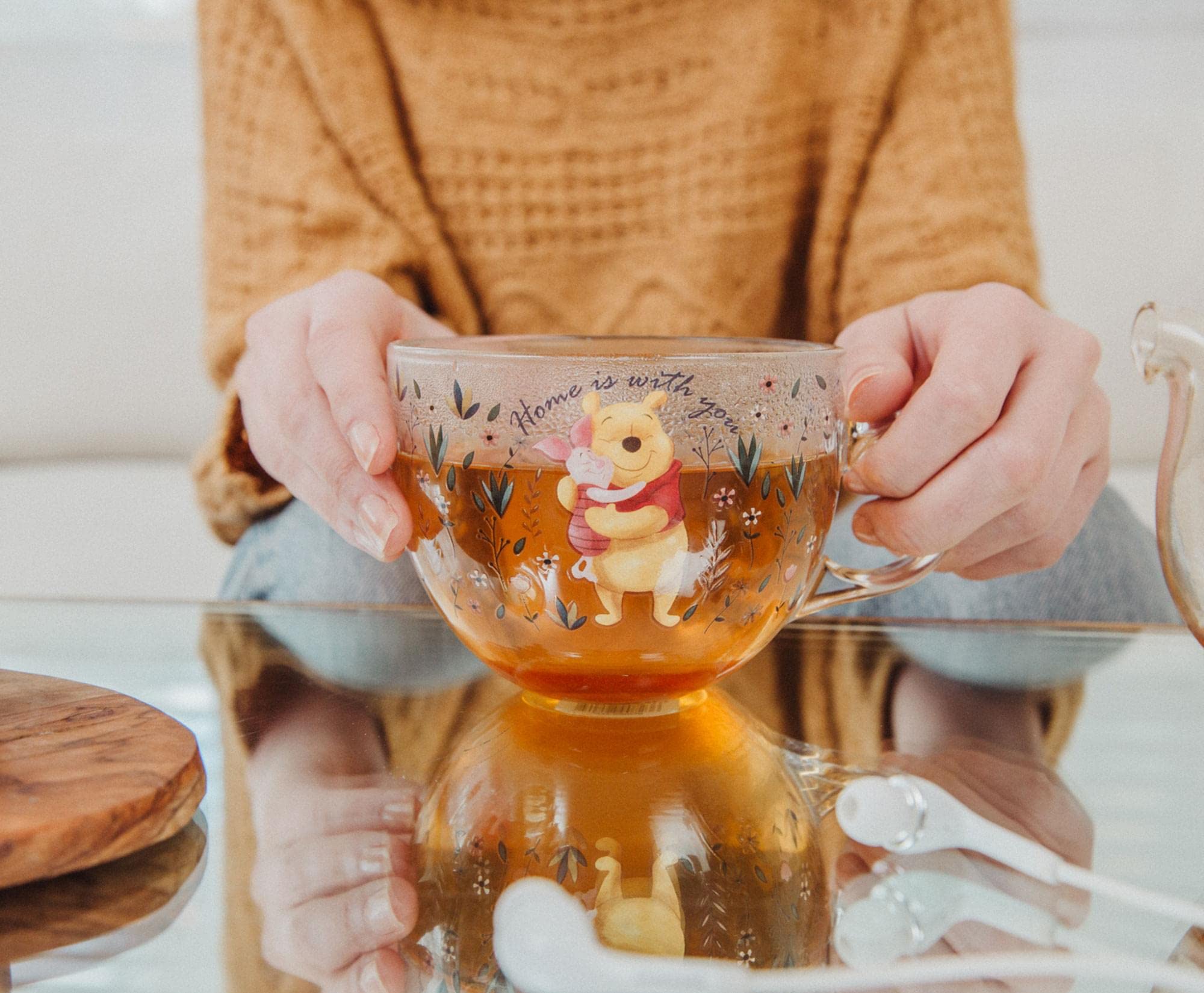 Foto 7 pulgar | Taza De Cristal Silver Buffalo Disney Winnie The Pooh 480ml - Venta Internacional.