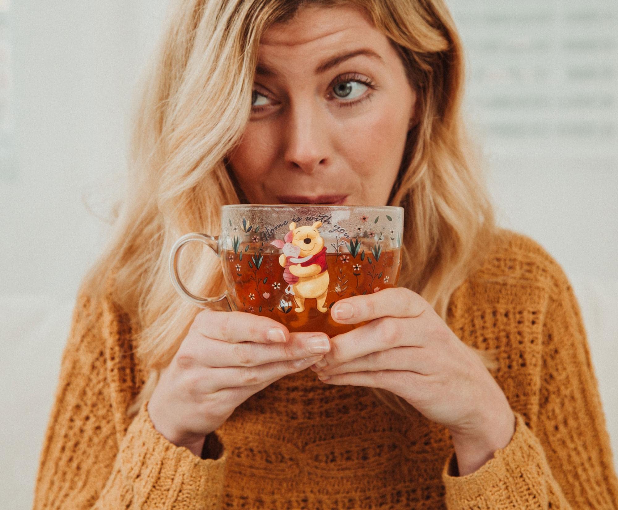 Foto 8 pulgar | Taza De Cristal Silver Buffalo Disney Winnie The Pooh 480ml - Venta Internacional.