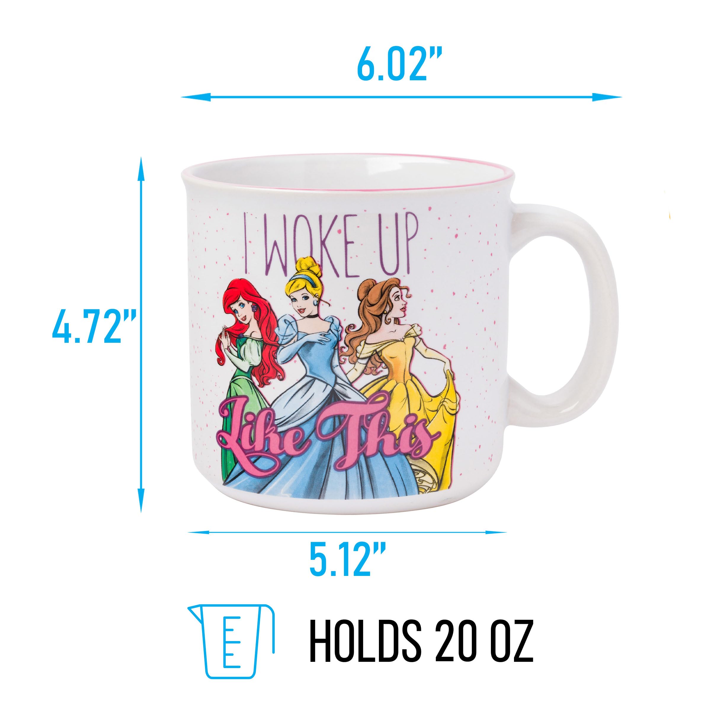 Foto 4 pulgar | Taza de Cerámica Camper Silver Buffalo Disney Princess 600 Ml - Venta Internacional