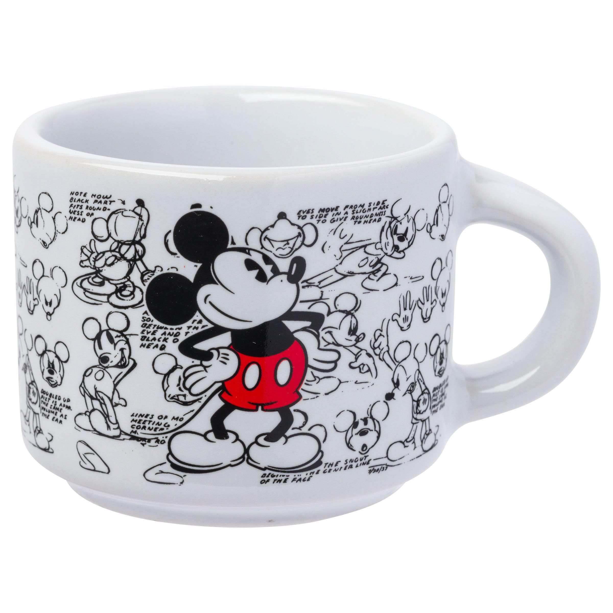 Foto 2 | Juego De Tazas De Café Espresso Plateadas Con Bocetos De Mickey Mouse De Buffalo Disney - Venta Internacional.