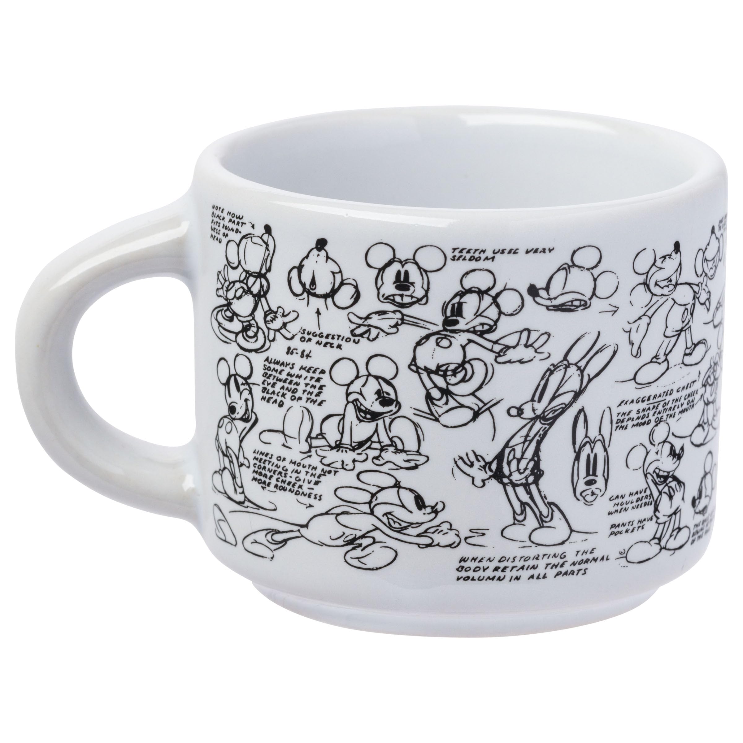 Foto 3 | Juego De Tazas De Café Espresso Plateadas Con Bocetos De Mickey Mouse De Buffalo Disney - Venta Internacional.
