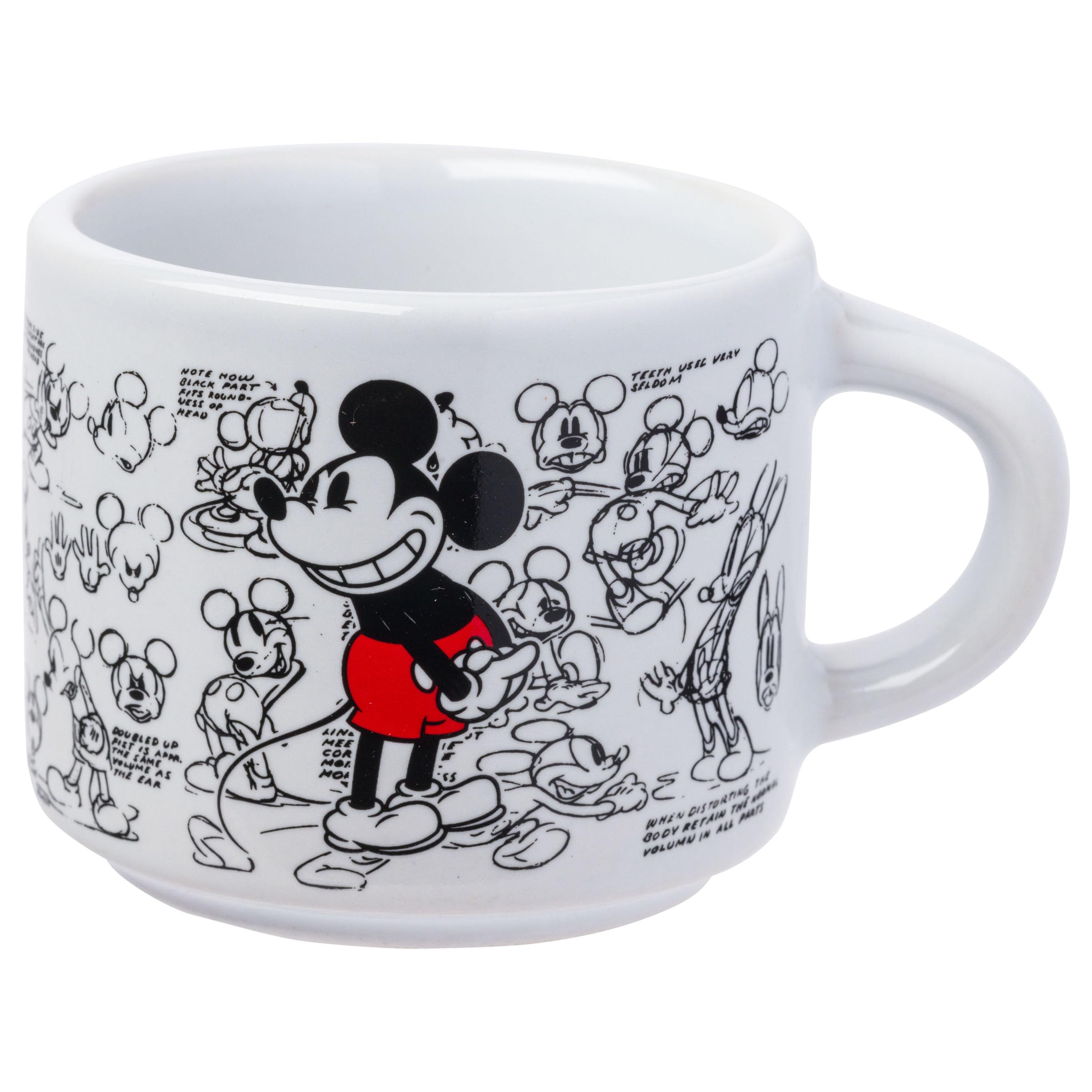 Foto 4 | Juego De Tazas De Café Espresso Plateadas Con Bocetos De Mickey Mouse De Buffalo Disney - Venta Internacional.