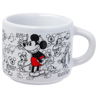 Foto 4 | Juego De Tazas De Café Espresso Plateadas Con Bocetos De Mickey Mouse De Buffalo Disney - Venta Internacional.