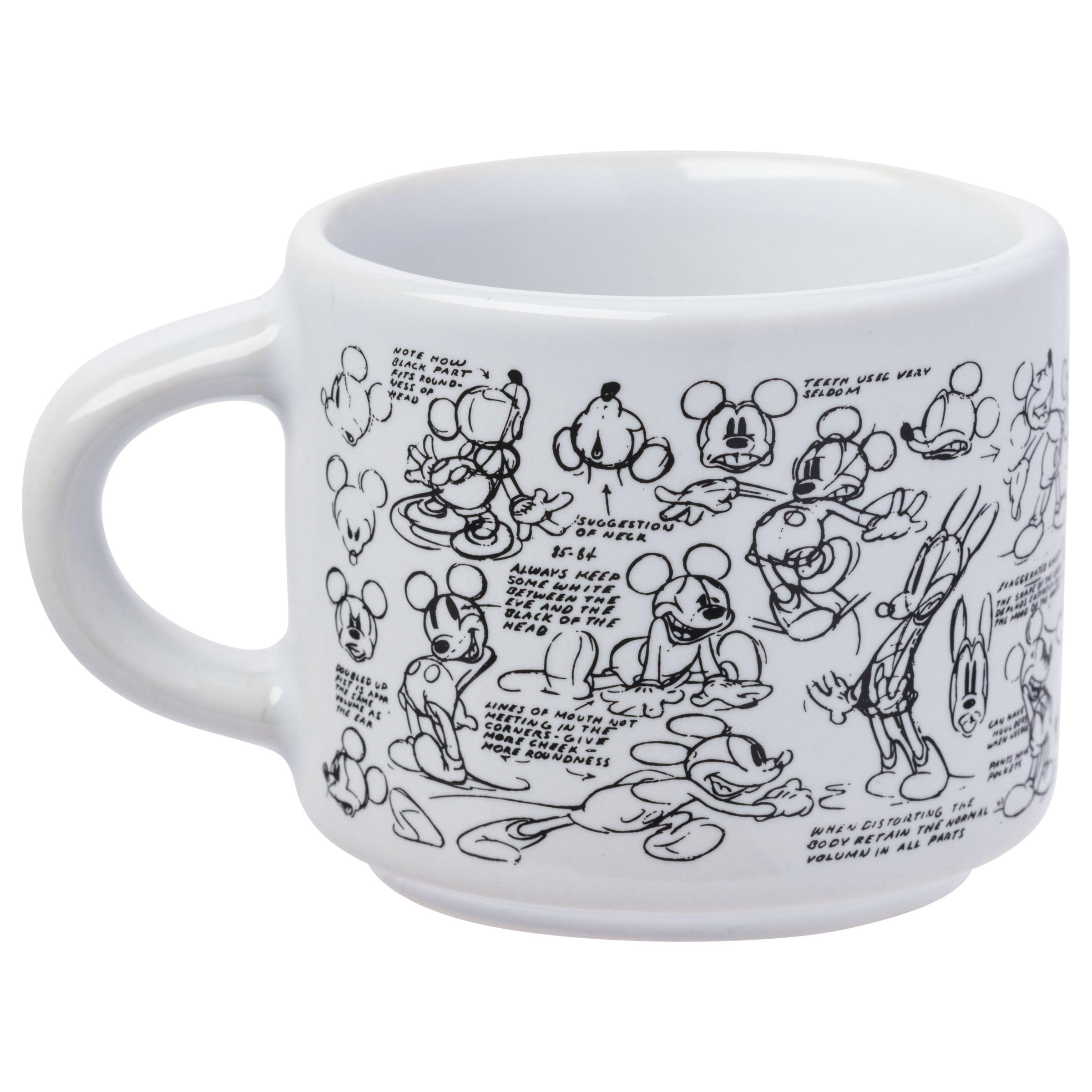 Foto 5 | Juego De Tazas De Café Espresso Plateadas Con Bocetos De Mickey Mouse De Buffalo Disney - Venta Internacional.