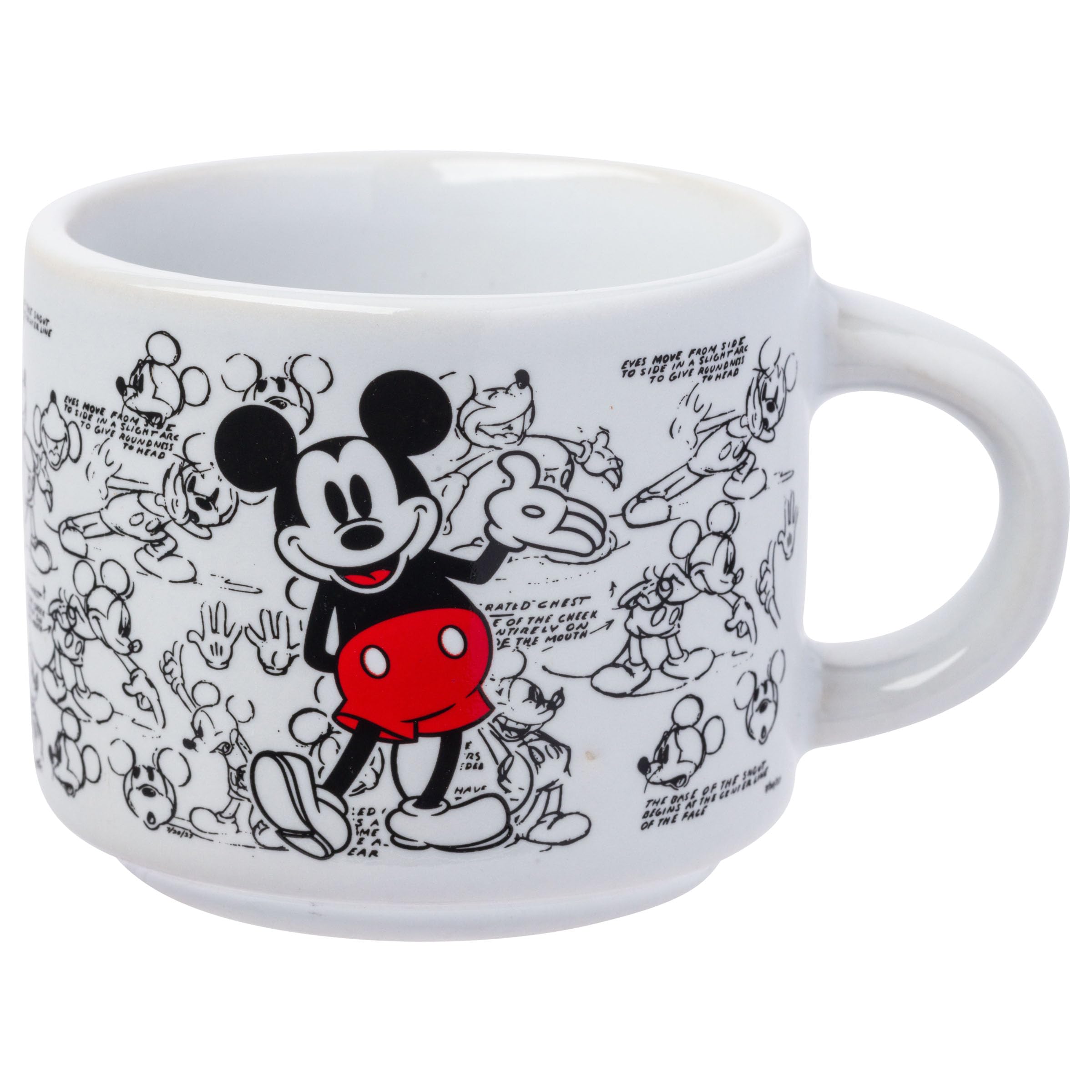 Foto 6 | Juego De Tazas De Café Espresso Plateadas Con Bocetos De Mickey Mouse De Buffalo Disney - Venta Internacional.