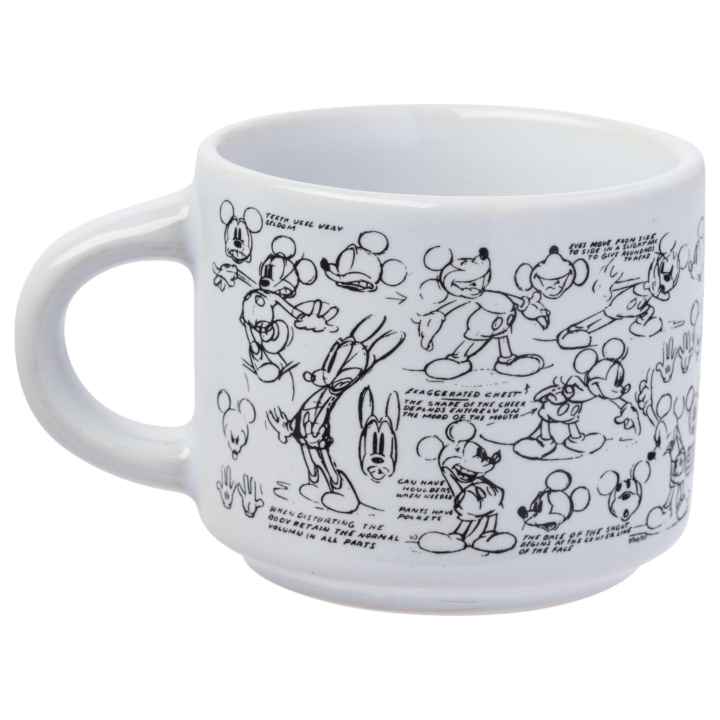 Foto 7 | Juego De Tazas De Café Espresso Plateadas Con Bocetos De Mickey Mouse De Buffalo Disney - Venta Internacional.
