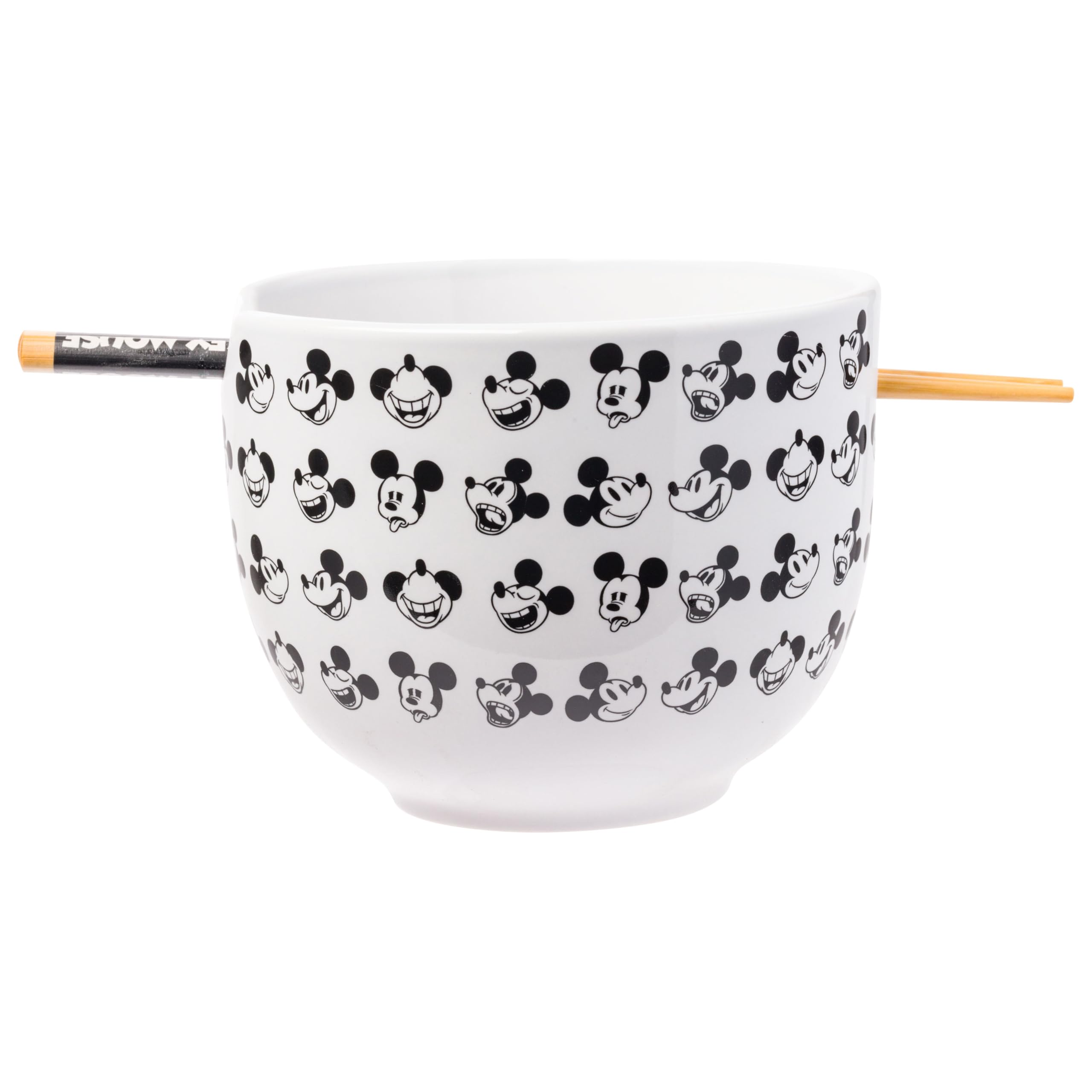 Foto 2 pulgar | Cuenco De Arroz Con Fideos Ramen De Cerámica, Plateado, Buffalo Mickey Mouse - Venta Internacional.