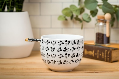 Foto 4 | Cuenco De Arroz Con Fideos Ramen De Cerámica, Plateado, Buffalo Mickey Mouse - Venta Internacional.