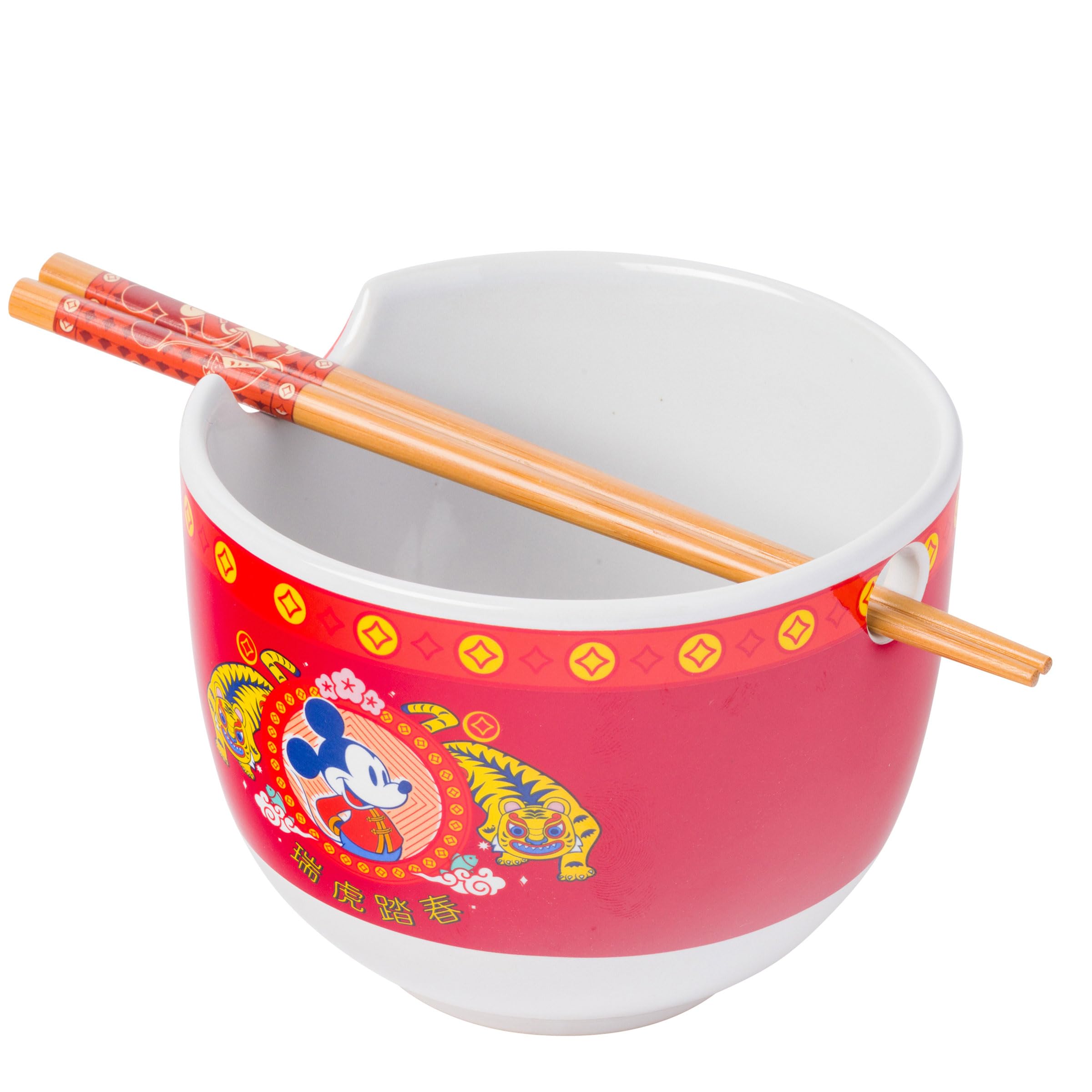 Foto 2 pulgar | Cuenco De Arroz Con Fideos Ramen De Cerámica, Plateado, Buffalo Disney Mickey - Venta Internacional.