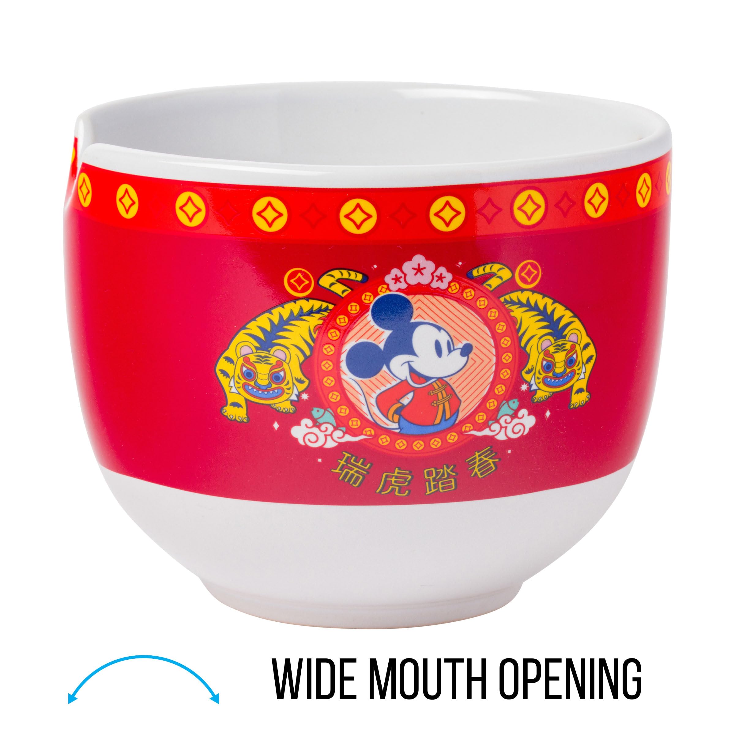 Foto 4 pulgar | Cuenco De Arroz Con Fideos Ramen De Cerámica, Plateado, Buffalo Disney Mickey - Venta Internacional.