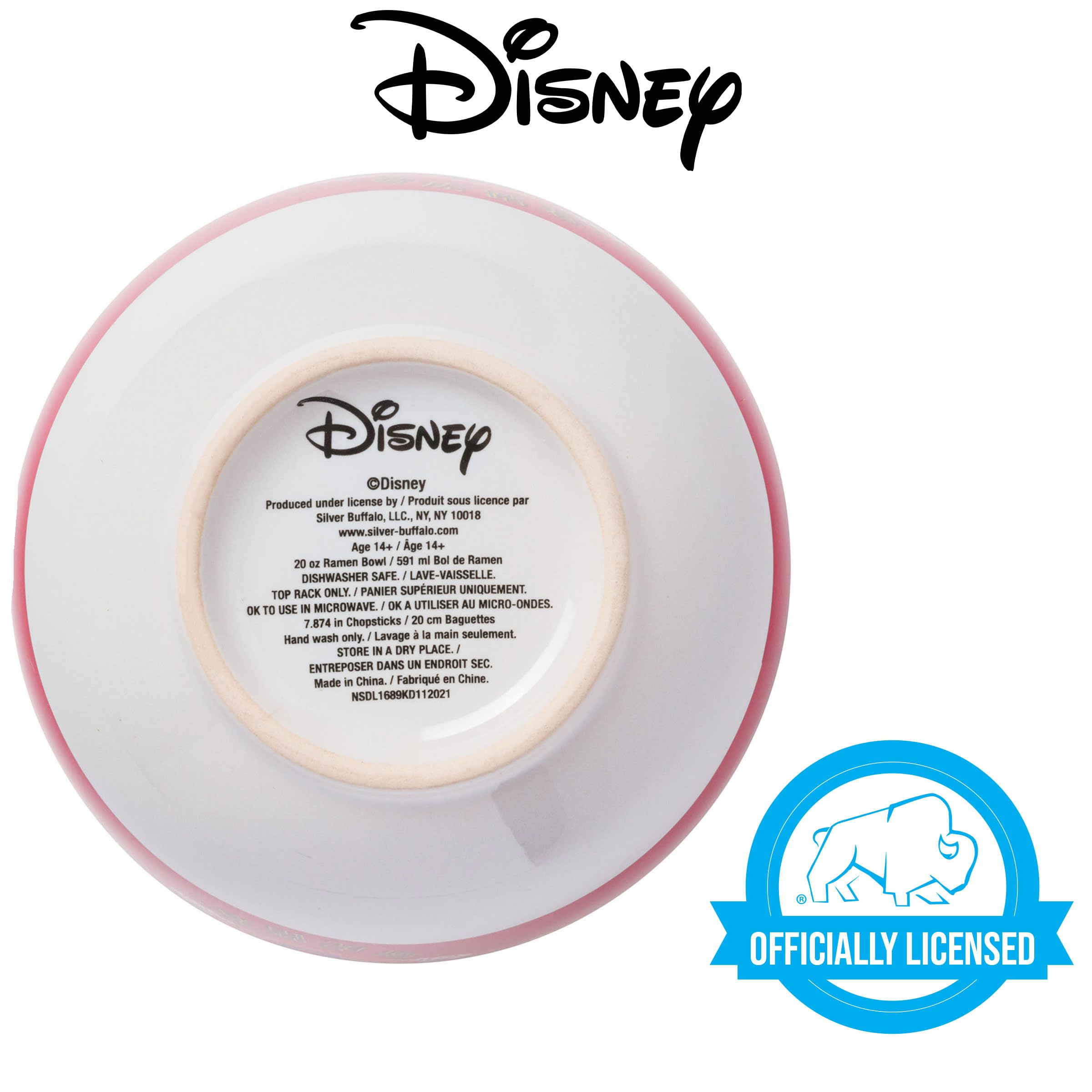 Foto 5 pulgar | Cuenco De Arroz Con Fideos Ramen De Cerámica, Plateado, Buffalo Disney Mickey - Venta Internacional.