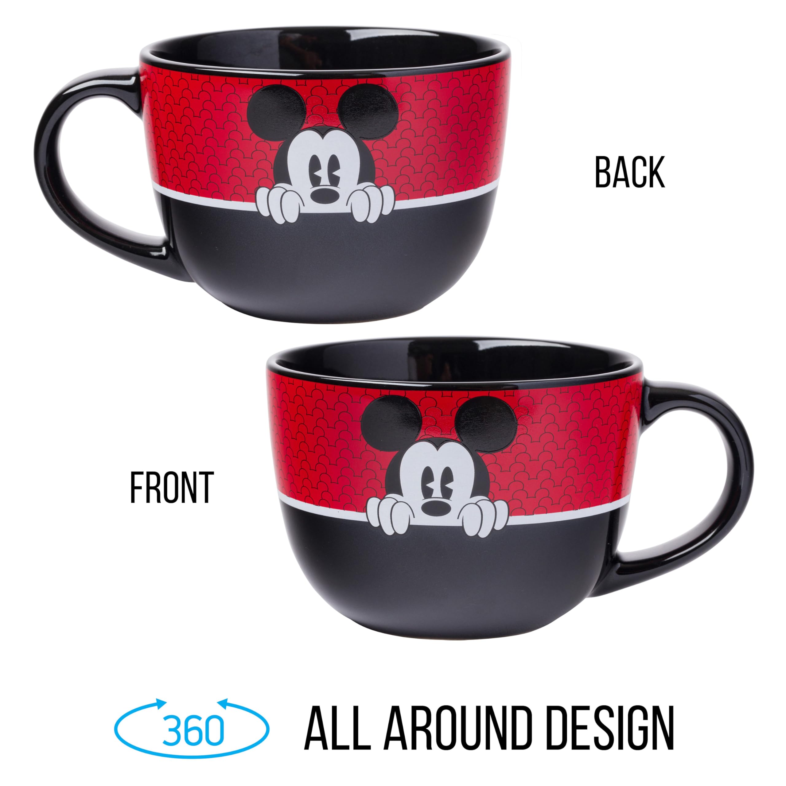 Foto 3 pulgar | Taza De Sopa Silver Buffalo Mickey Mouse De Cerámica De 700 Ml - Venta Internacional.