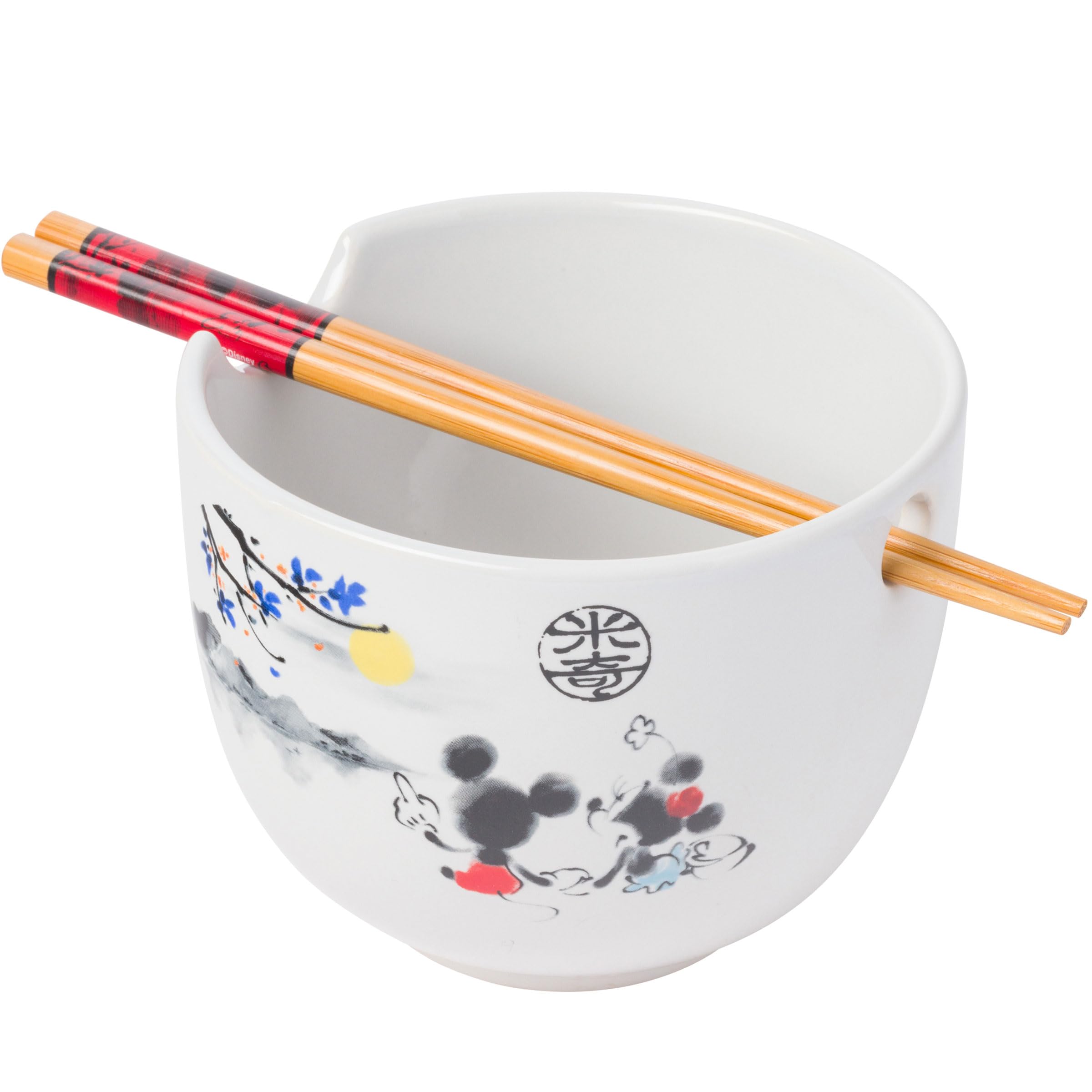 Foto 1 | Cuenco De Arroz Con Fideos Ramen De Cerámica, Plateado, Buffalo Disney Mickey - Venta Internacional.