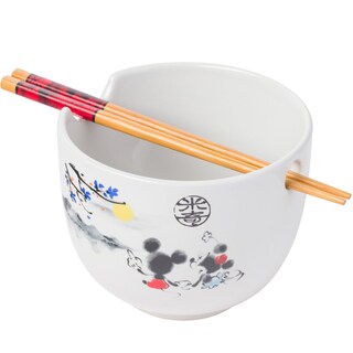 Foto 1 | Cuenco De Arroz Con Fideos Ramen De Cerámica, Plateado, Buffalo Disney Mickey - Venta Internacional.