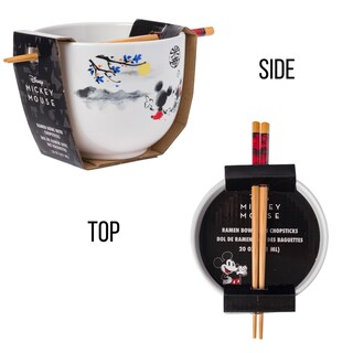 Foto 5 | Cuenco De Arroz Con Fideos Ramen De Cerámica, Plateado, Buffalo Disney Mickey - Venta Internacional.