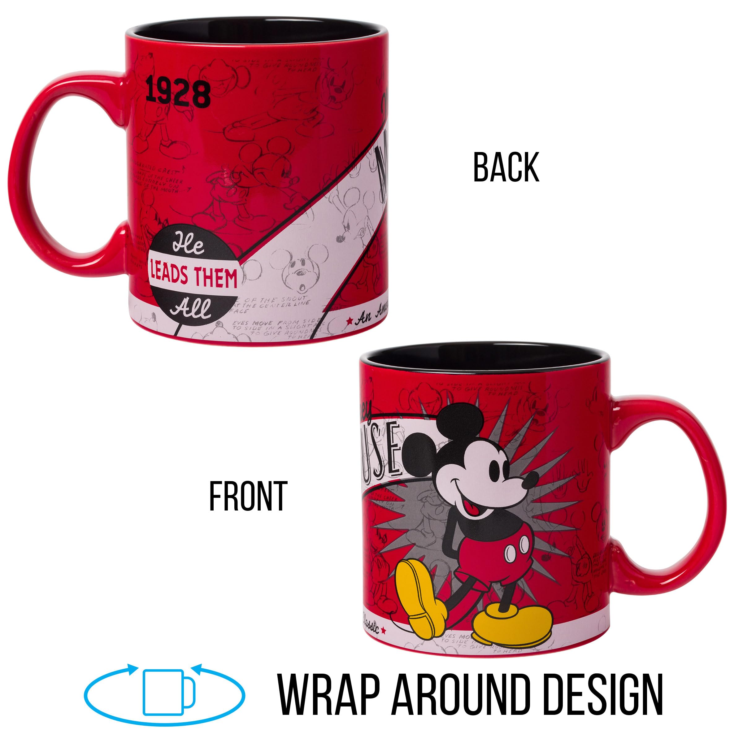 Foto 3 pulgar | Taza De Cerámica Plateada Buffalo Disney 1928 Vintage Mickey Mouse - Venta Internacional.