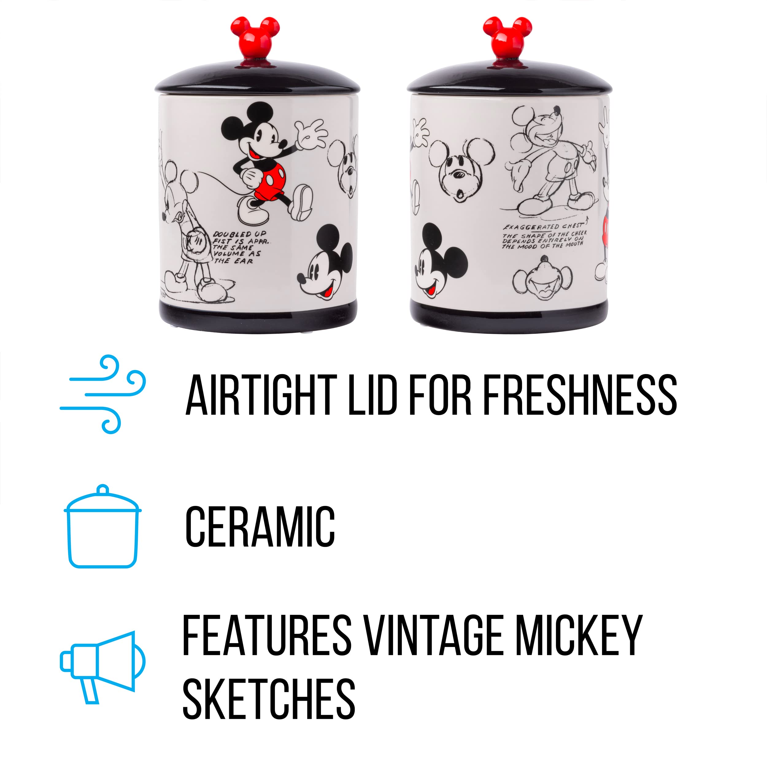 Foto 3 pulgar | Tarro Plateado Para Galletas Con Diseño Vintage De Mickey Mouse Buffalo Disney - Venta Internacional.
