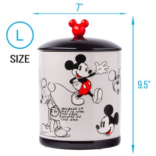 Foto 3 | Tarro Plateado Para Galletas Con Diseño Vintage De Mickey Mouse Buffalo Disney - Venta Internacional.