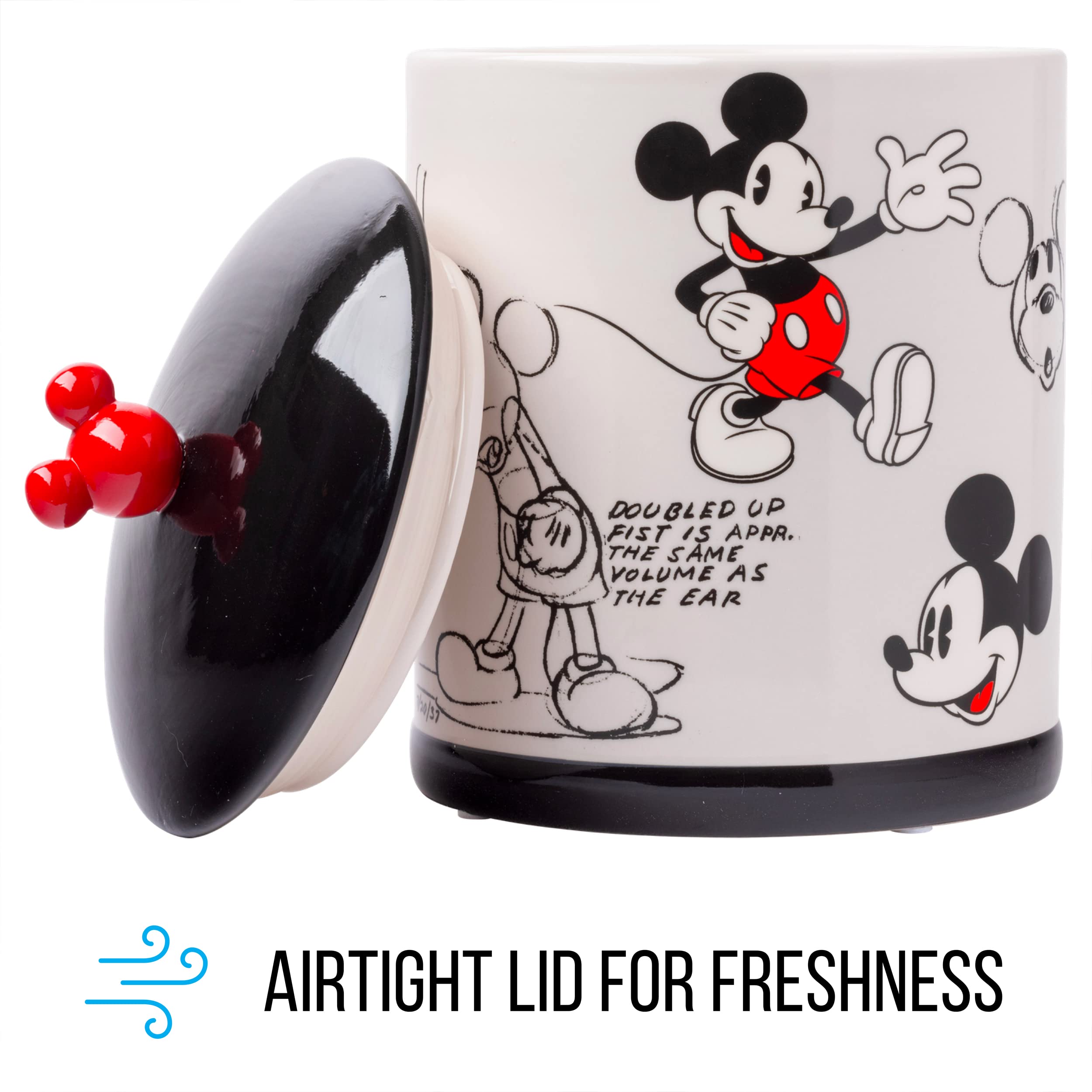 Foto 6 pulgar | Tarro Plateado Para Galletas Con Diseño Vintage De Mickey Mouse Buffalo Disney - Venta Internacional.