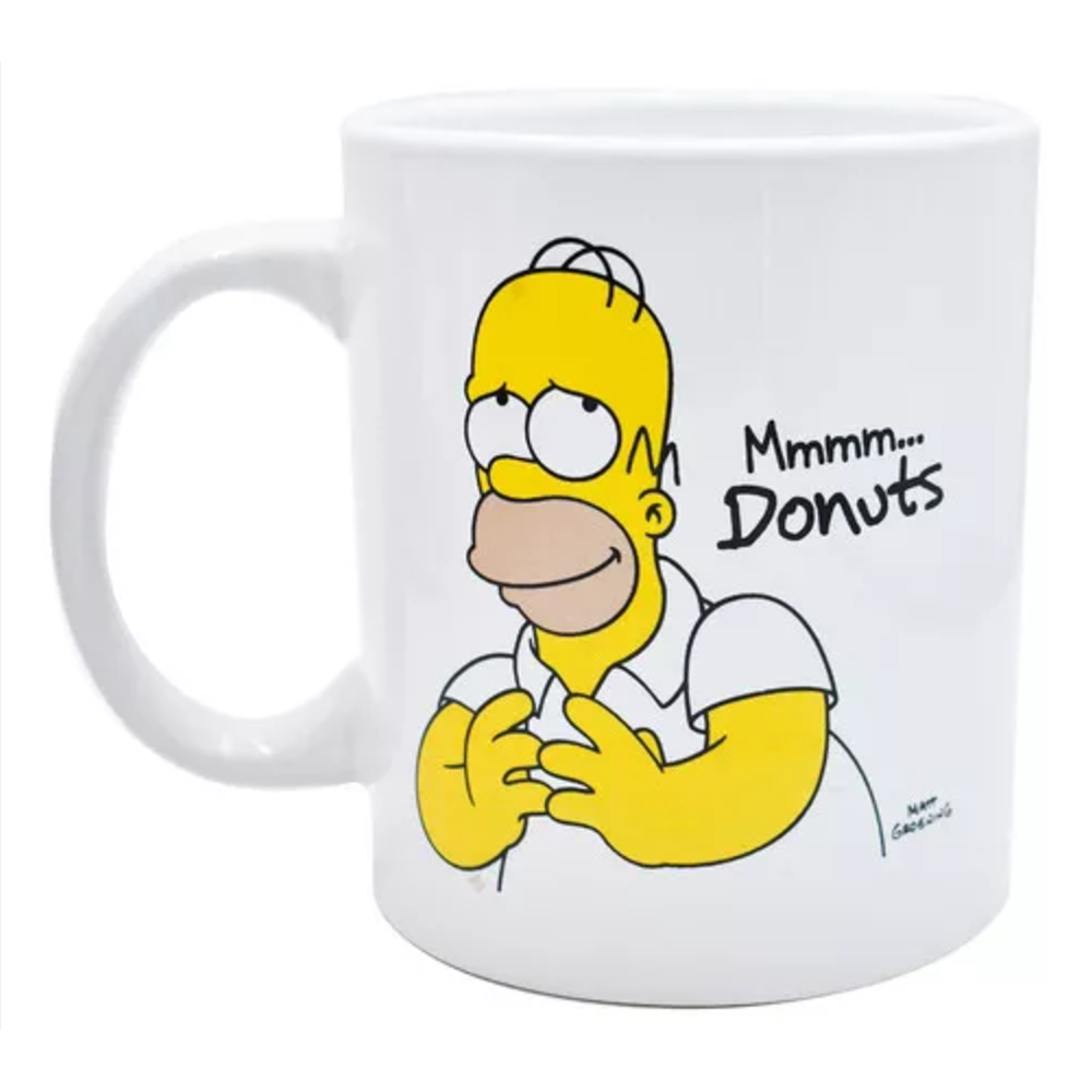 Foto 3 pulgar | Taza Grande Cafe Disney Homero Simpson Cerámica Belug 480 Ml, Color Blanco